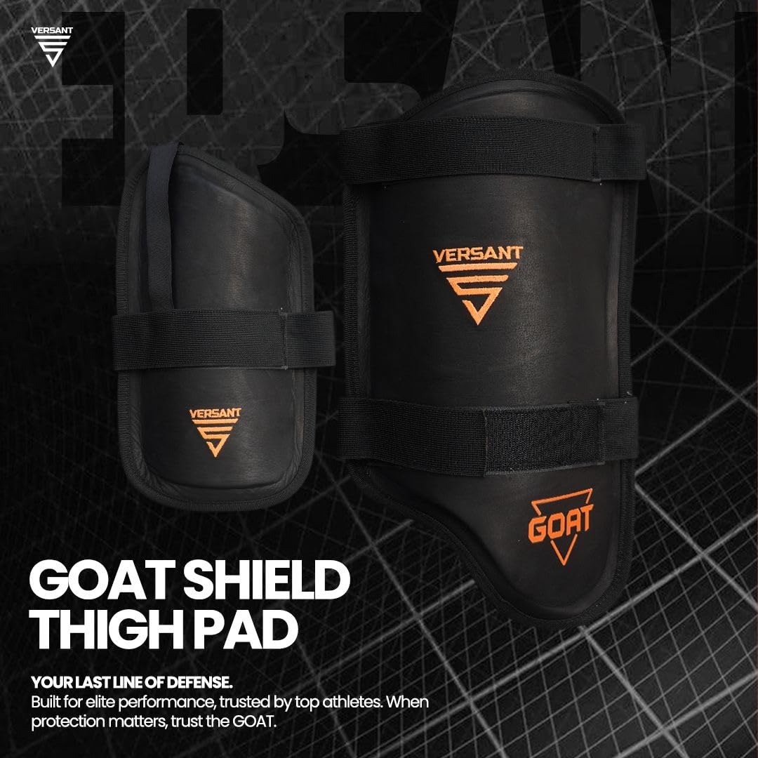 VERSANT Goat Shield Combo Leather Cricket Thigh Guard