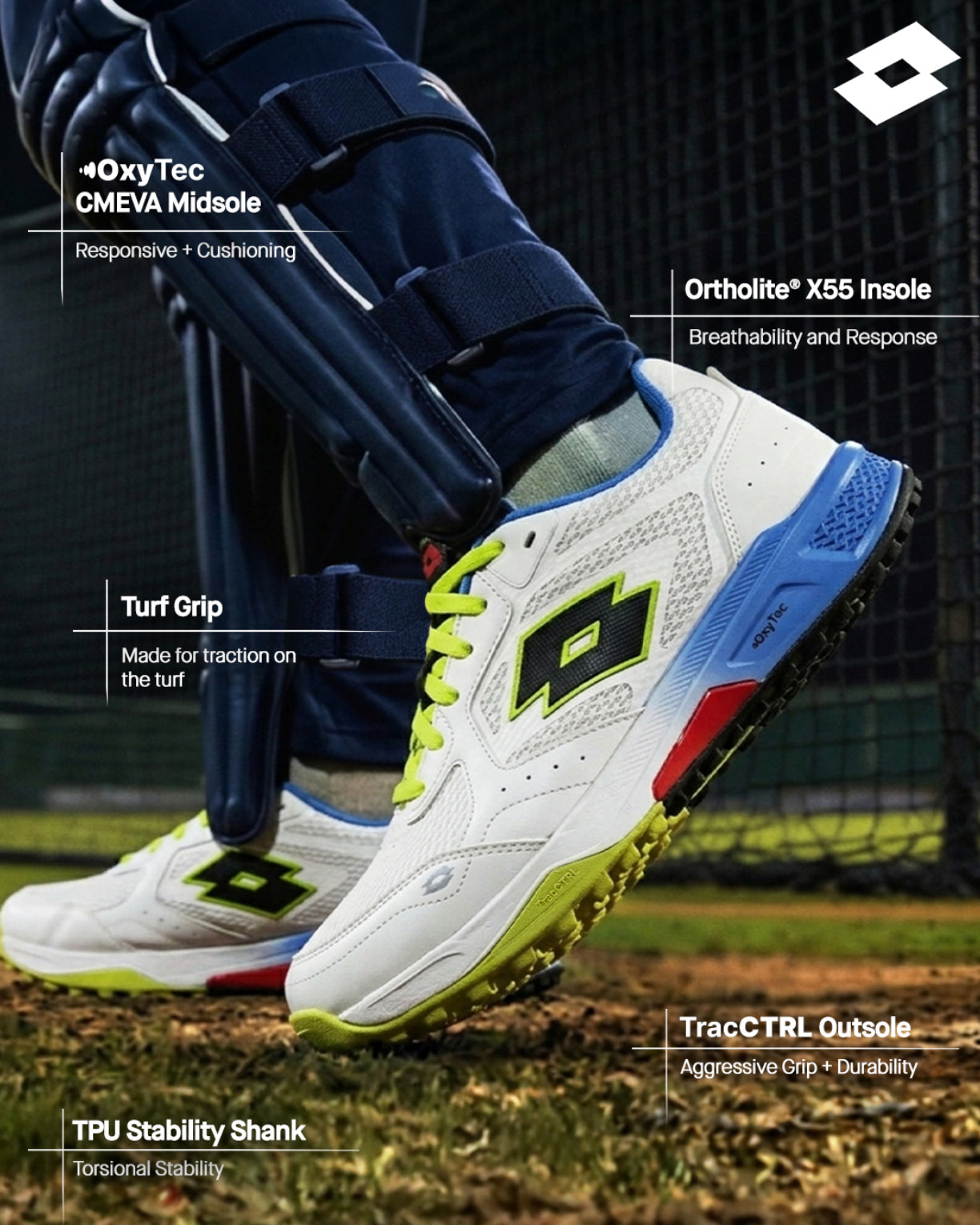 Lotto Blaze Hit Blizzard Spikeless Cricket Shoes