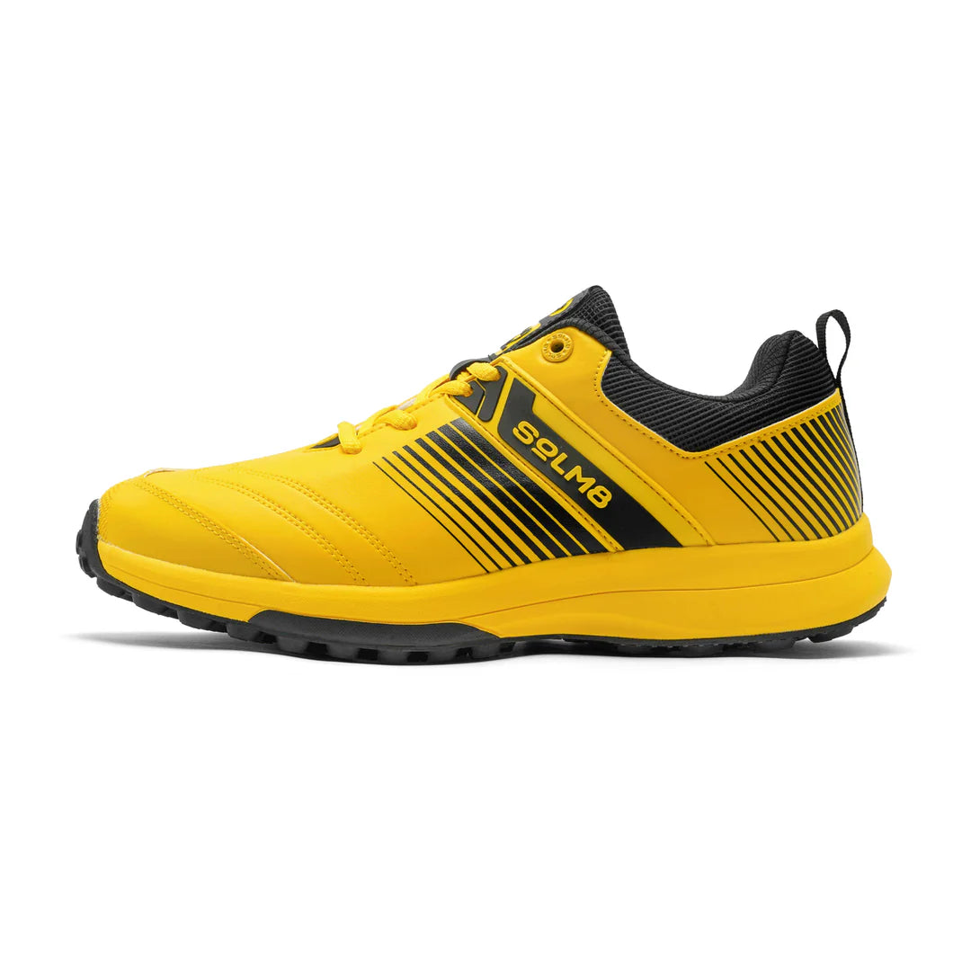Solm8 S2 Yellow Black Cricket Shoes