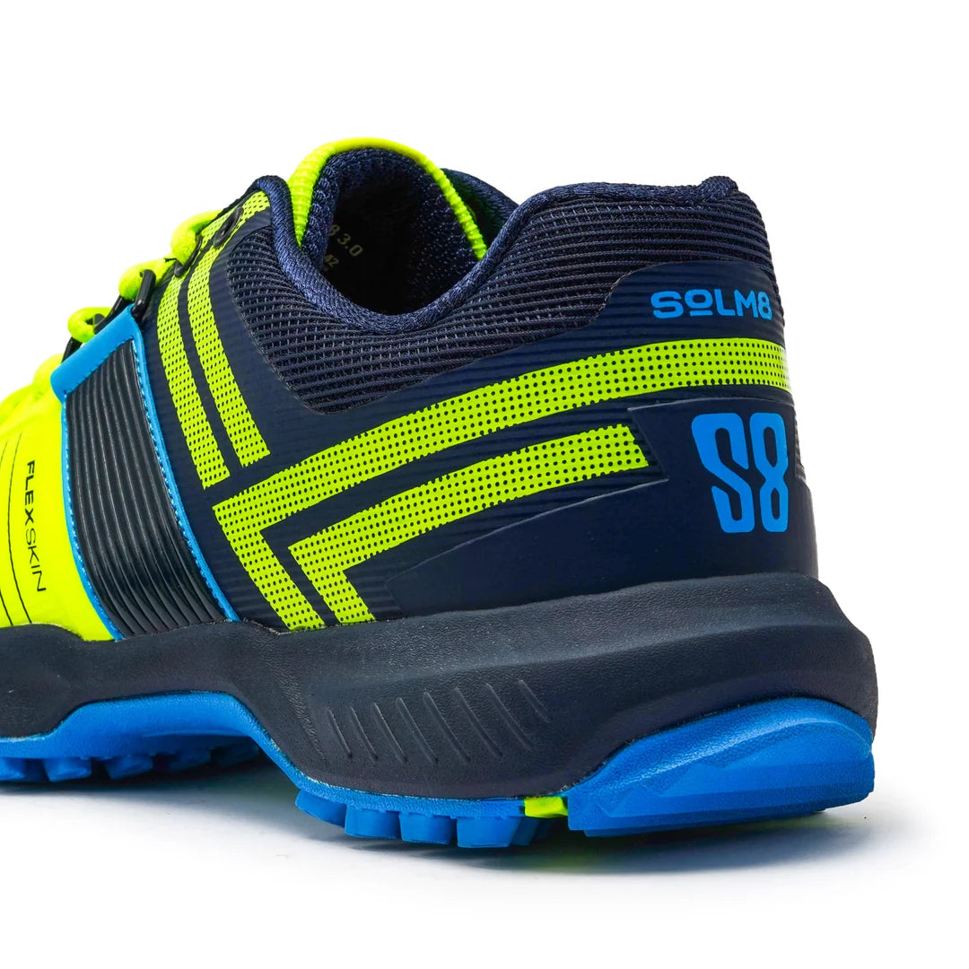 Solm8 S8 Lime Blue Cricket Shoes