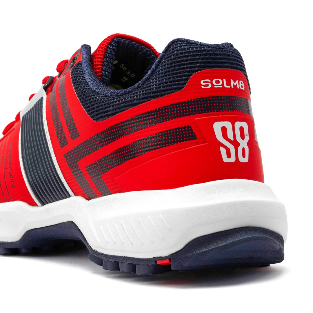 Solm8 S8 Red Navy Cricket Shoes
